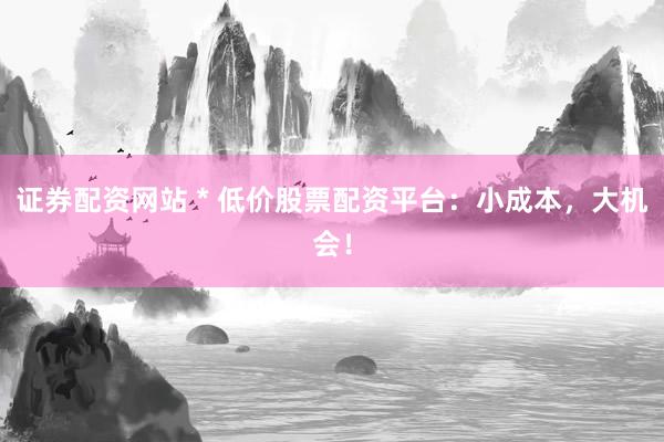 证券配资网站 * 低价股票配资平台：小成本，大机会！