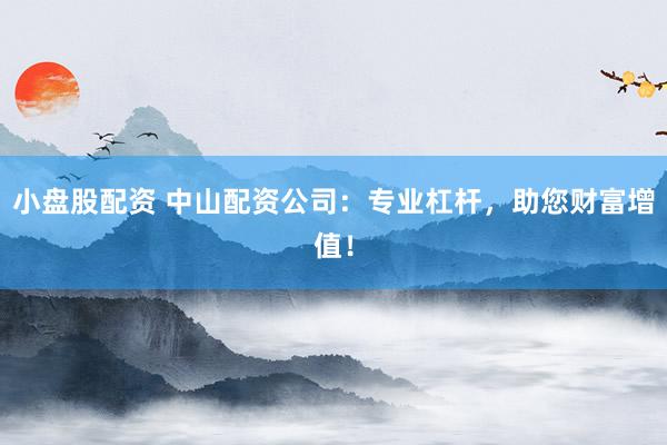 小盘股配资 中山配资公司：专业杠杆，助您财富增值！