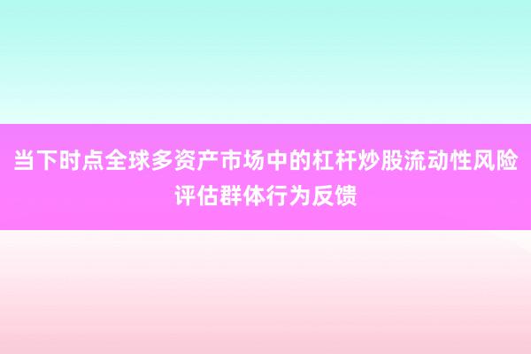 当下时点全球多资产市场中的杠杆炒股流动性风险评估群体行为反馈